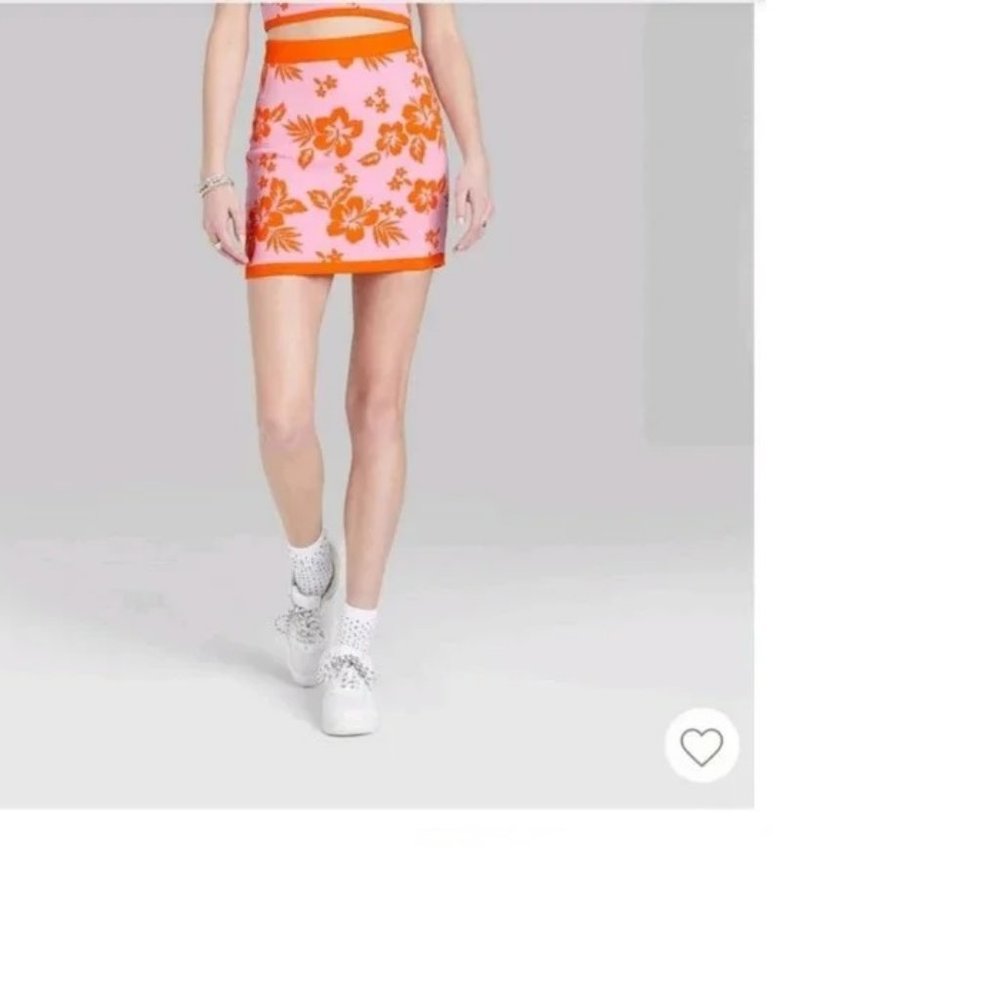 Target Women’s Jacquard Wild Fable Hibiscus Mini Skirt Size XXL